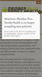 Mobile Screenshot of memberplusfamilyhealth.com